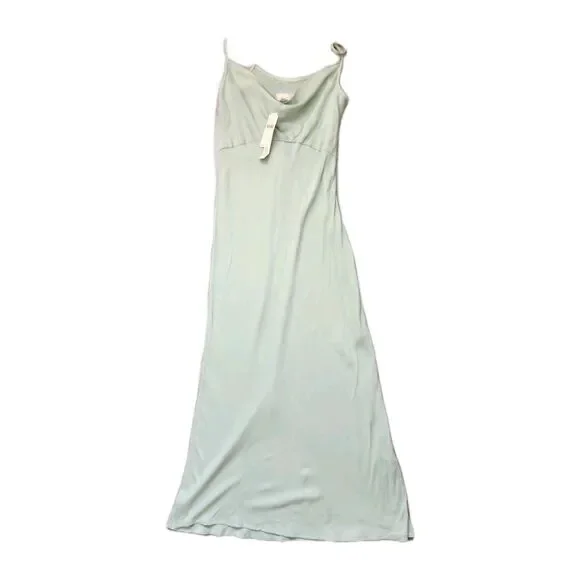 NWT Anthropologie Elyse Slip Dress Maxi Cowl Neck Sleeveless Mint Green Sz XS - Picture 2 of 14